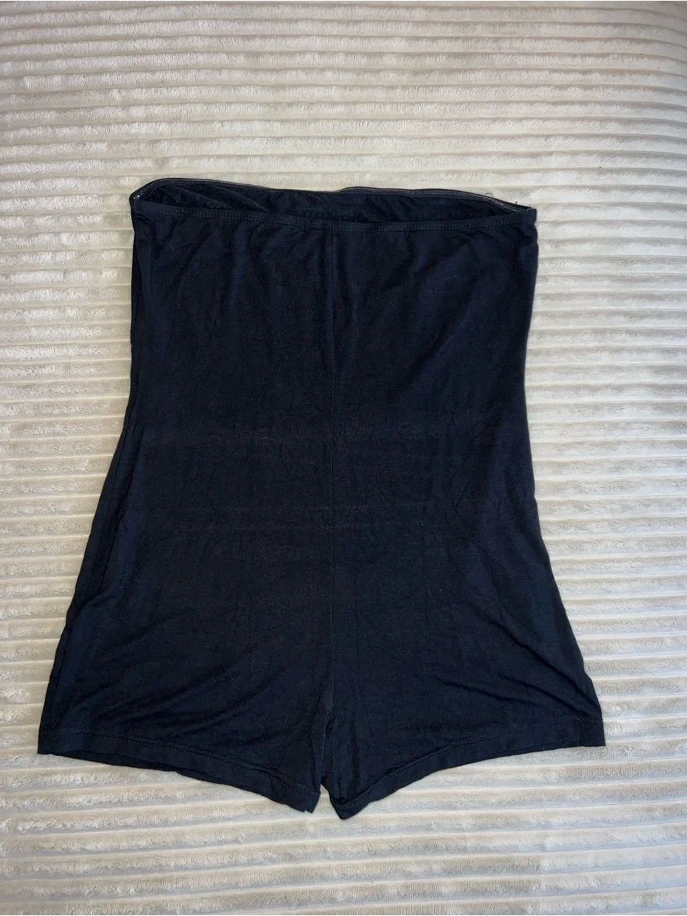 Strapless Black Rhinestone Bodysuit - Picture 2 of 2